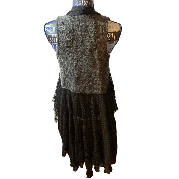 A'reve Black Gray Open Cardigan Jacket Top Layering Piece sz small - Picture 10 of 13